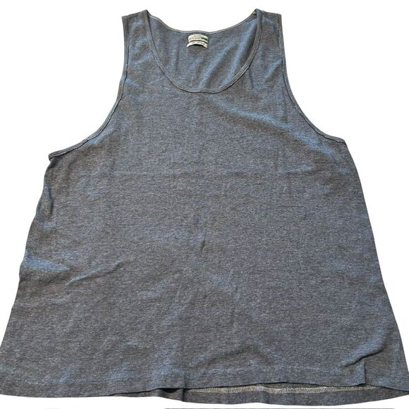 All Saints Women’s L‎ Racerback Tank Top Blue Stripe 100% Cotton Basic Fisherman - Picture 5 of 8